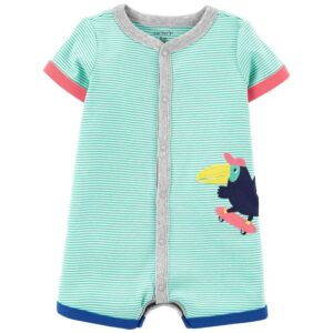 READYSTOCK Bird Snap-Up Romper - Green