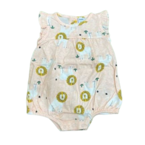 C12-02-0158 OLD NAVY lion printed romper Peach