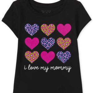 C13-05-0184-003T TCP SHORT SLEEVE T-SHIRT 'I LOVE MY MOMMY' BLACK
