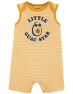 READYSTOCK Little Guac Star Tank Romper - Yellow