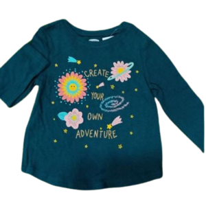 C12-05-0173-002T OLDNAVY GIRL LONGSLEEVE TEE EMERALD GREEN