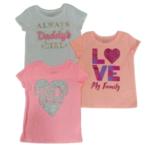 C13-05-0189-004T TCP 3 PIECES TEE WHITE/PEACH/PINK