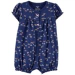 READYSTOCK CARTER'S Rainbow Snap-Up Navy Blue