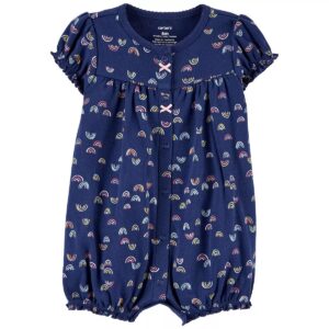 READYSTOCK CARTER'S Rainbow Snap-Up Navy Blue