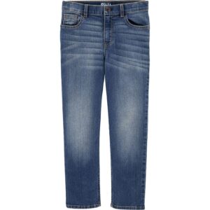 READYSTOCK Kid Medium Blue Wash Straight-Leg Jeans - Indigo
