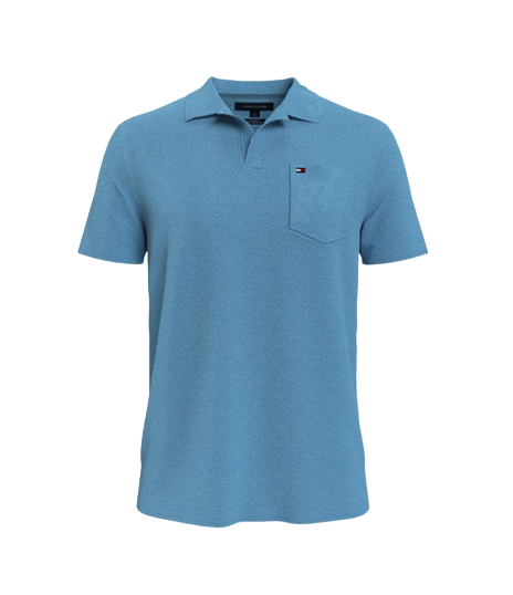 READYSTOCK REGULAR FIT SOLID TERRY POLO - Columbia Blue