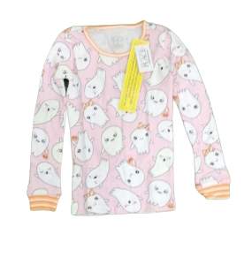 C13-05-0063-004T Baby and Toddler Girls Halloween Glow Ghosts Snug Fit Cotton Pajamas