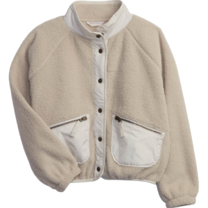 C06-07-0808-000M Kids Recycled Sherpa Bomber Jacket