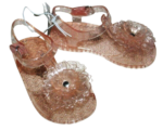 S12-05-0869-0005 Old Navy Flower Clear Sparkle Jelly Sandals