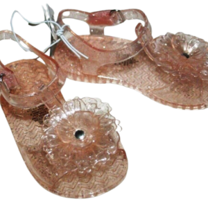S12-05-0869-0005 Old Navy Flower Clear Sparkle Jelly Sandals