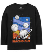 READYSTOCK Toddler Spacing Out Jersey Tee - Black