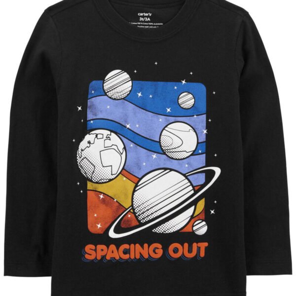 Toddler Spacing Out Jersey Tee Boys – Black