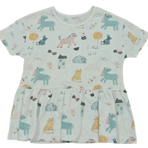 C47-08-1116-67YR Animals Peplum Tops - White