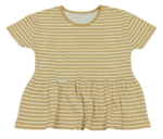 C47-08-1117-67YR Peplum Tops - Stripe Yellow
