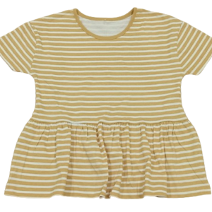 C47-08-1117-67YR Peplum Tops - Stripe Yellow