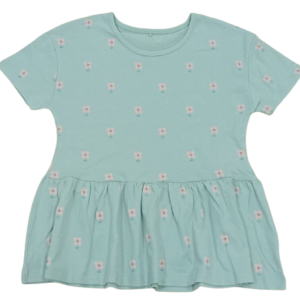 C47-08-1118-67YR Flower Peplum Tops - Mint Green