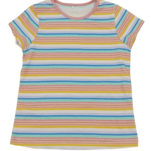 C47-08-1119-67YR Bright Patterned T-Shirts - Stripe Multi Color