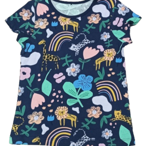 C47-08-1123-67YR Bright Patterned T-Shirts - Navy