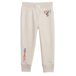 C12-04-1125-002T babyGap | Disney Minnie Mouse Pull-On Joggers - Cream And Beige
