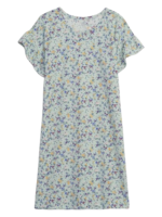 C06-08-1149-0012 Kids 100% Recycled Flutter Sleeve Nightgown - Soft Mint Green