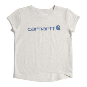 C99-05-1161-0005 CARHARTT Girls Logo T-shirt - Oatmeal Heather