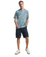 C99-10-1166-00XL Vintage Creatures T-Shirt - Oatmeal/Pottery Blue Tie Dye