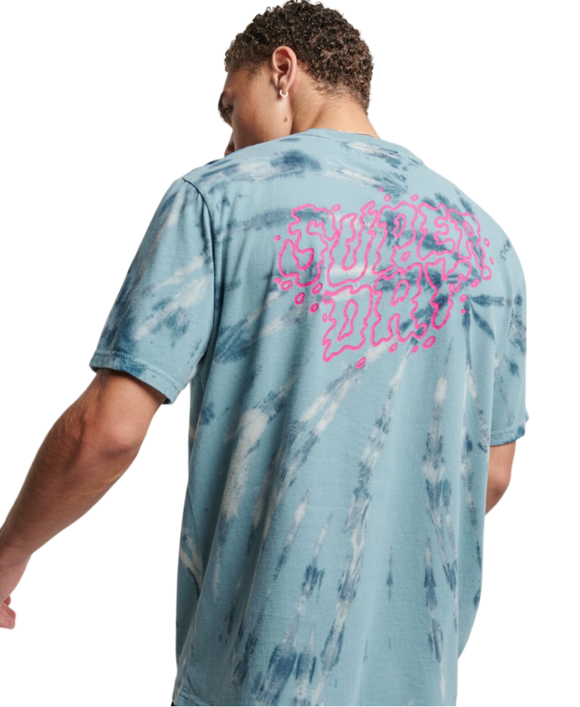 C99-10-1166-00XL Vintage Creatures T-Shirt - Oatmeal/Pottery Blue Tie Dye - Image 2