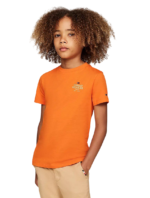 READYSTOCK Kids' Short-Sleeve Puff Print T-Shirt - Orange Thunder #KB09277