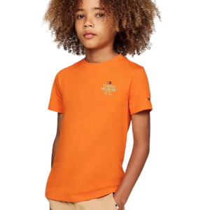READYSTOCK Kids' Short-Sleeve Puff Print T-Shirt - Orange Thunder #KB09277