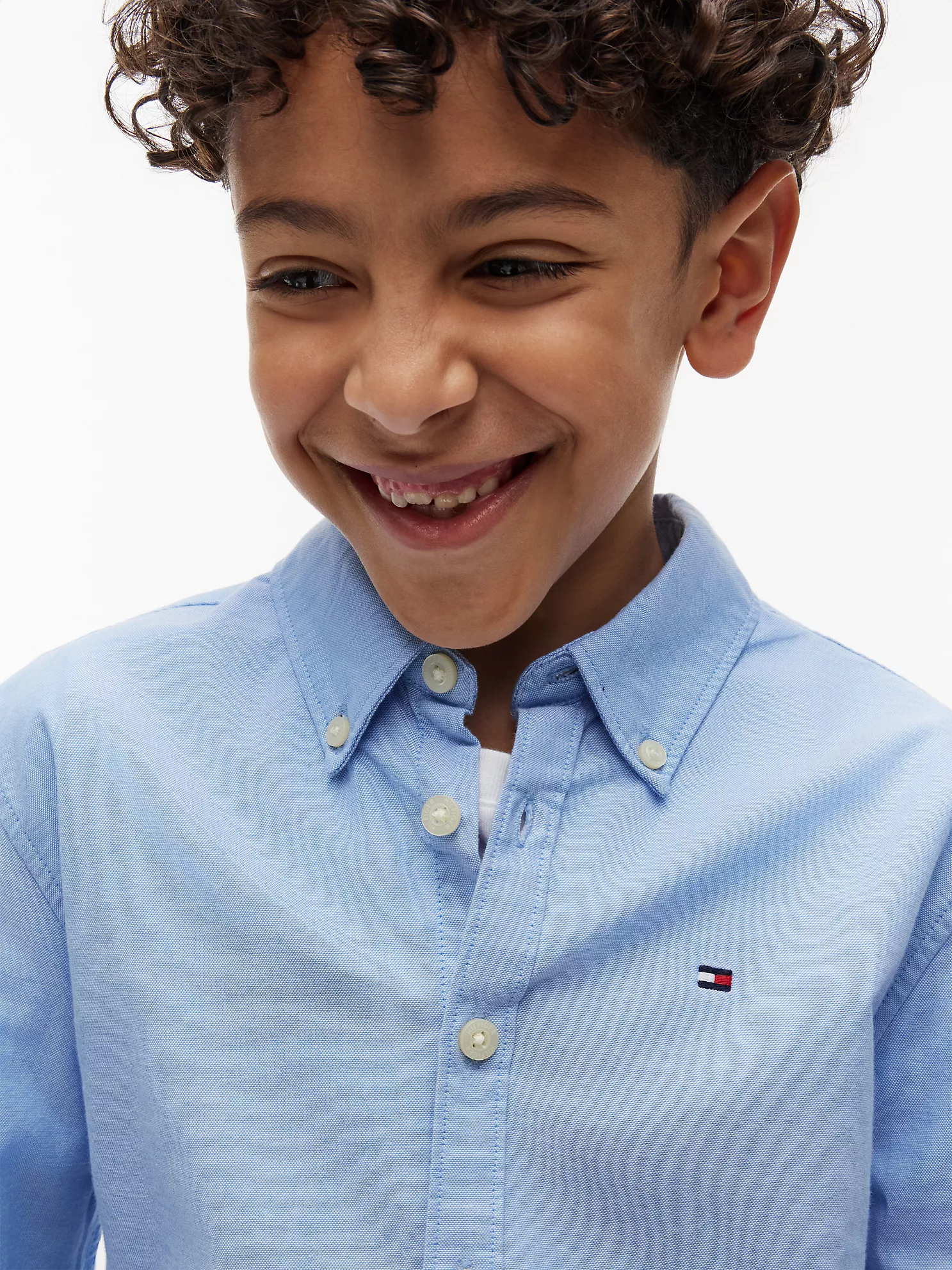 Kids' Stretch Oxford Shirt-Powder Blue - Image 2