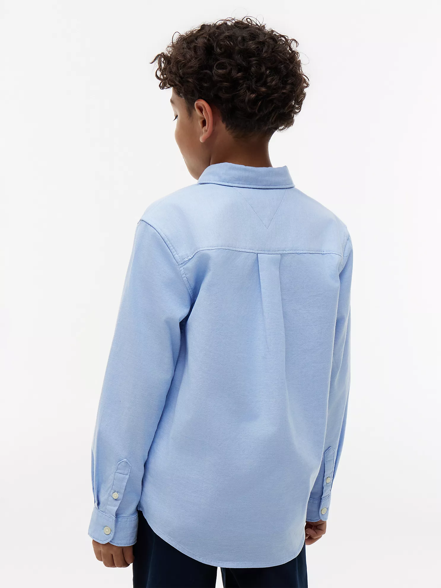 Kids' Stretch Oxford Shirt-Powder Blue - Image 3