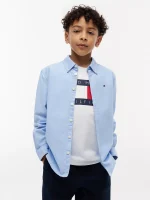 Kids' Stretch Oxford Shirt-Powder Blue