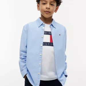 Kids' Stretch Oxford Shirt-Powder Blue