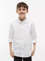 Kids' Stretch Oxford Shirt-Optic White