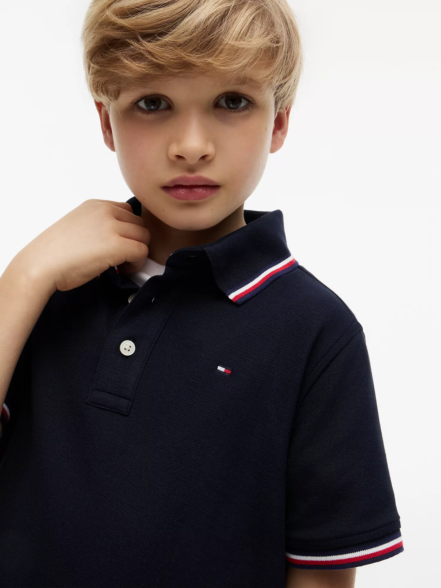 Kids' Tommy Wicking Polo-Navy - Image 3