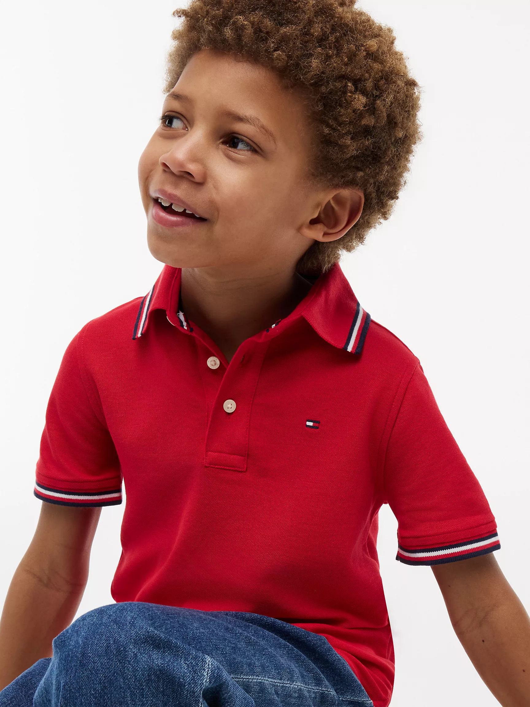 Kids' Tommy Wicking Polo-Primary Red - Image 3