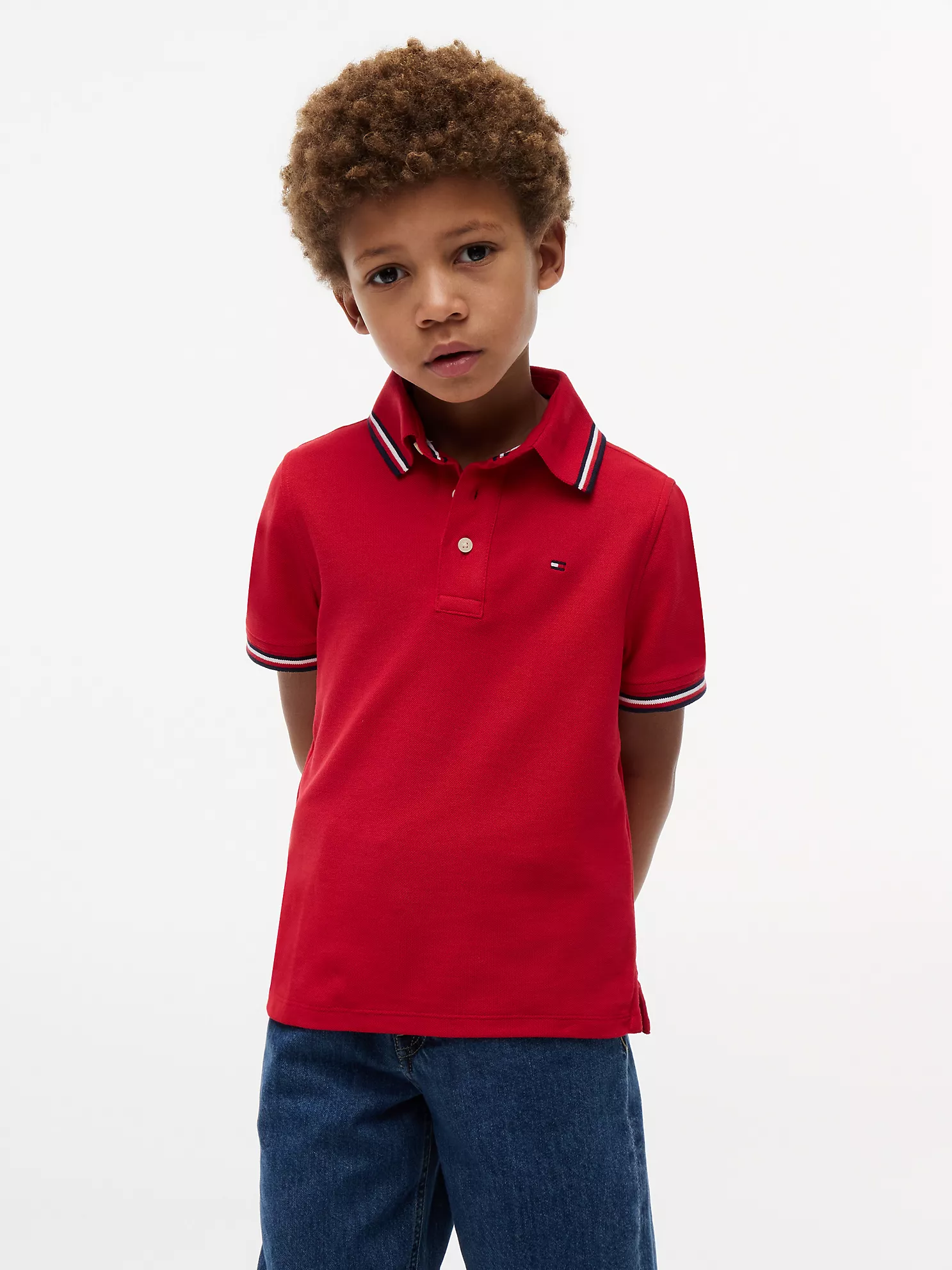Kids' Tommy Wicking Polo-Primary Red - Image 2