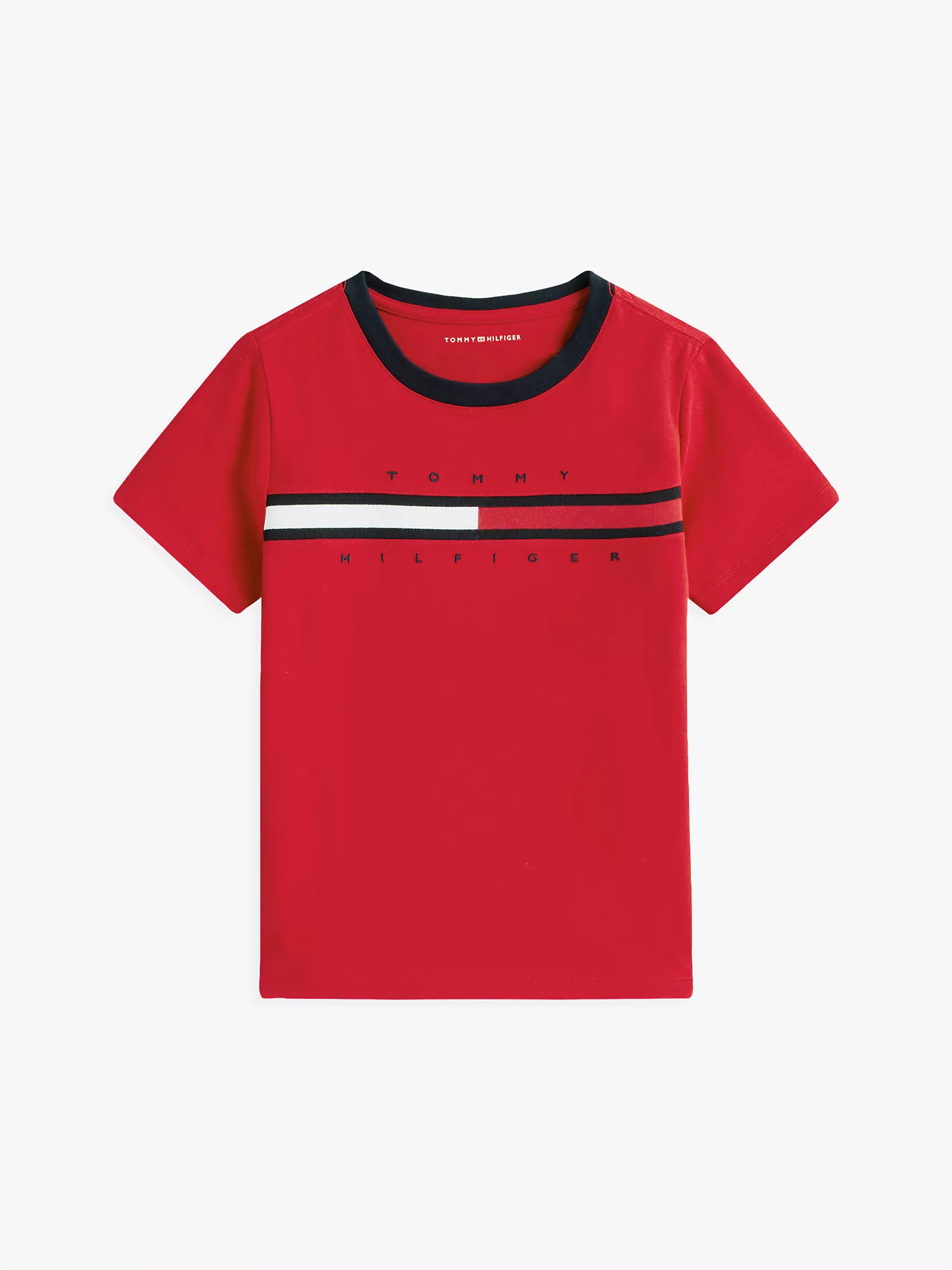 Kids' Flag Stripe Logo T-Shirt-Primary Red - Image 2