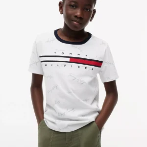 READYSTOCK KIDS' SIGNATURE FLAG T-SHIRT UNISEX - Optic White #7189304