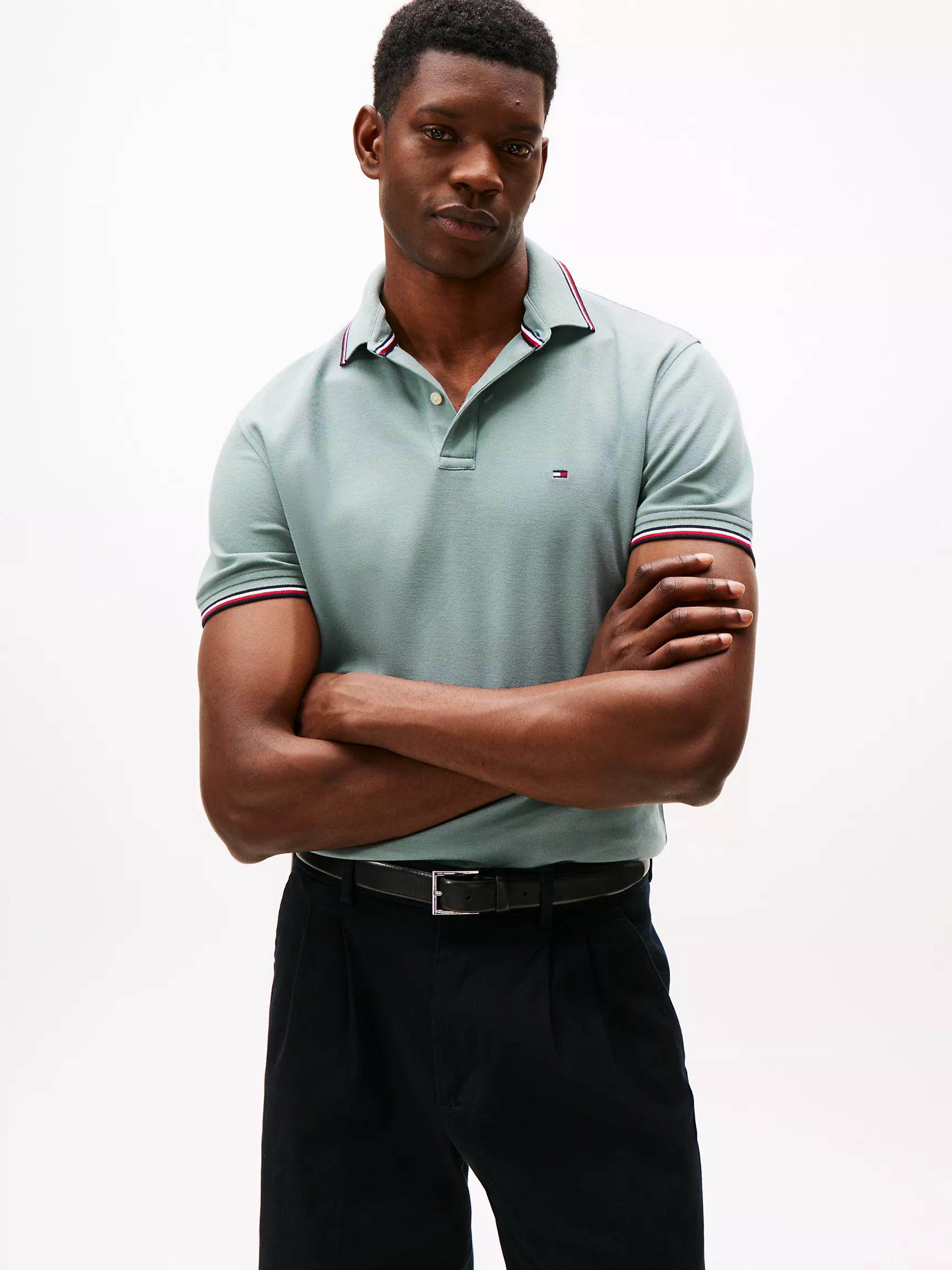 READYSTOCK Regular Fit Tommy Wicking Polo - Smoky Blue