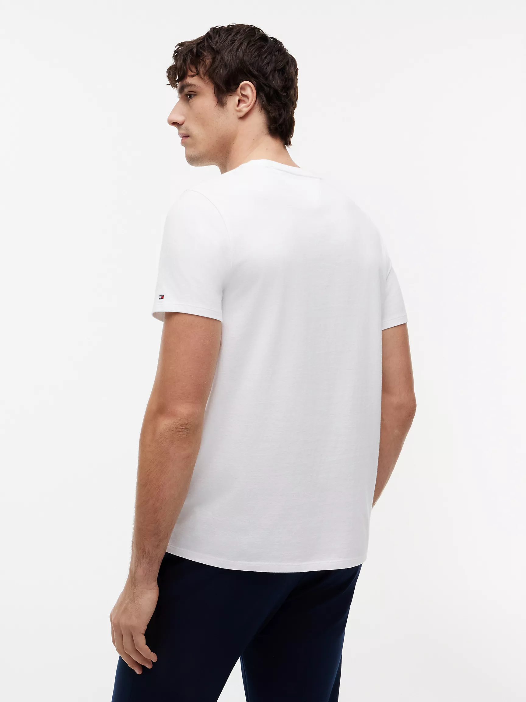 Embroidered Tommy Logo T-Shirt-Fresh White - Image 2