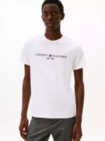 Embroidered Tommy Logo T-Shirt-Fresh White