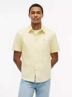 Regular Fit Short-Sleeve Oxford Shirt-Citronella