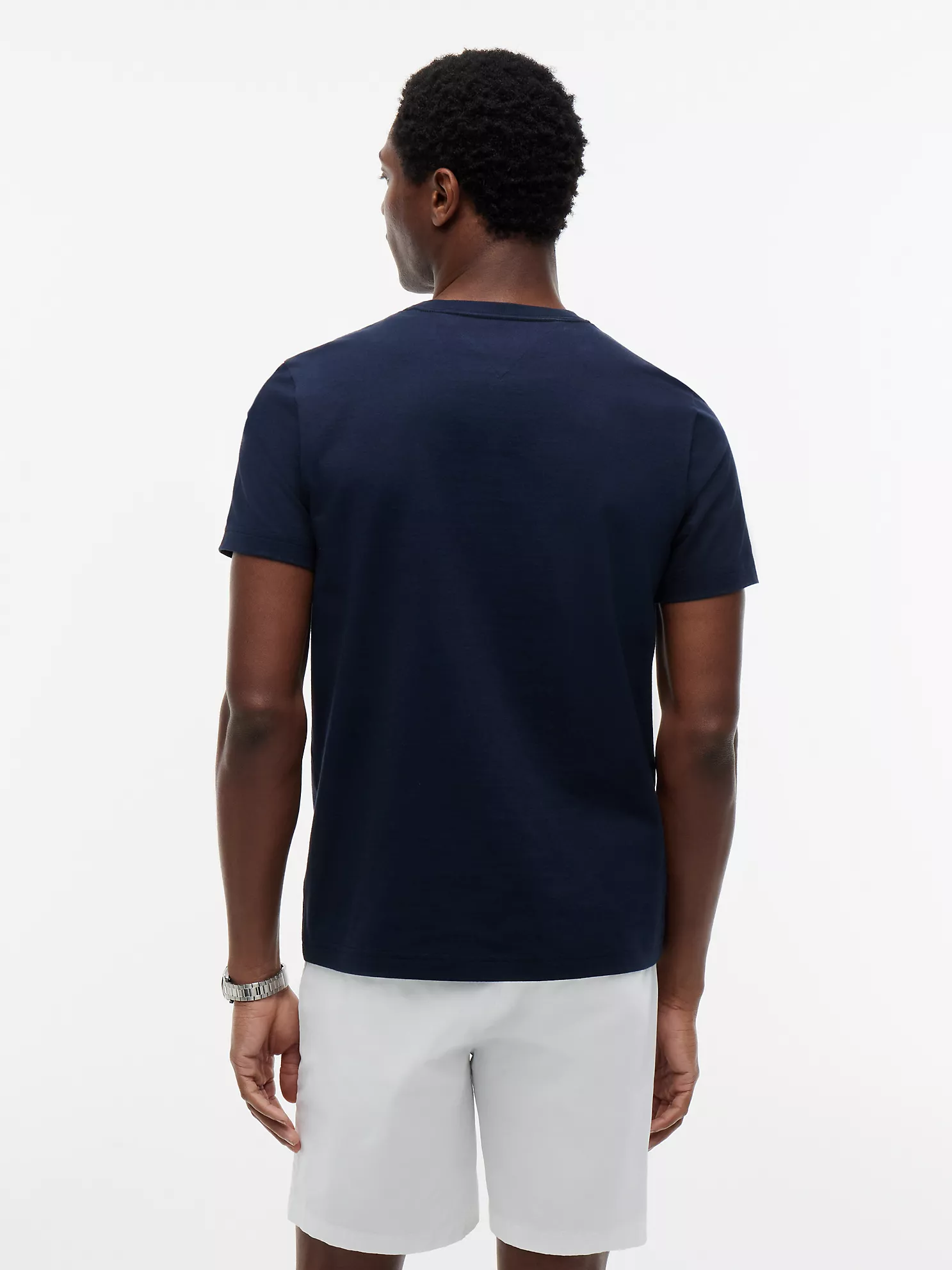 Embroidered Flag Logo T-Shirt-Navy - Image 2