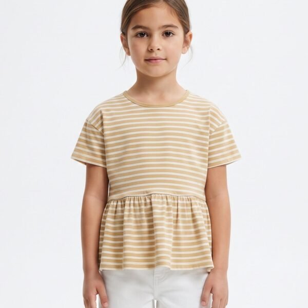 YR Peplum Tops – Stripe Yellow
