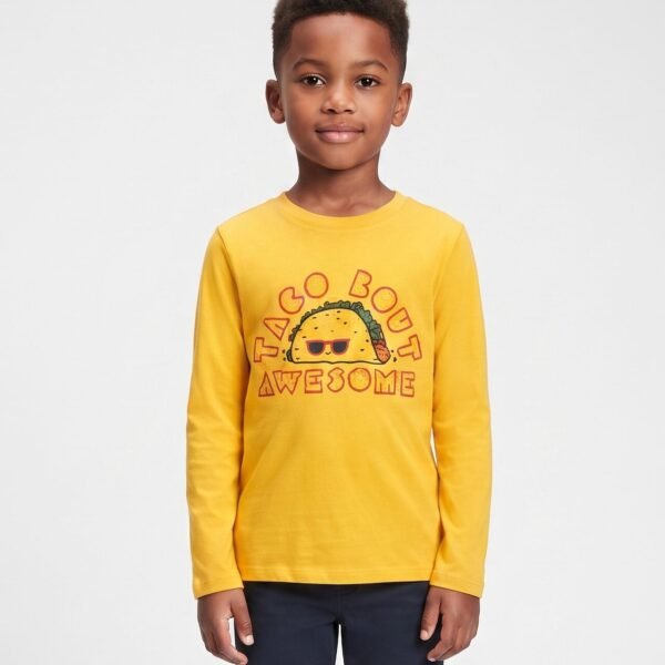 OLDNAVY Graphic Long-Sleeve Tee for Toddler Boys – Taco ‘Bout Awesome