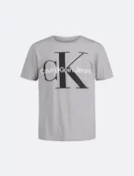 Kids Boys Monologo Classic Crewneck T-Shirt-Light Grey Heather