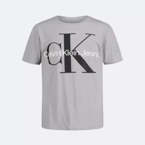 Kids Boys Monologo Classic Crewneck T-Shirt-Light Grey Heather