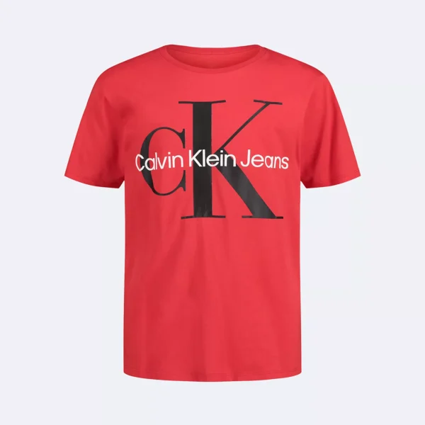 READYSTOCK Kid Boys Monologo Classic Crewneck T-Shirt-Red Dahlia