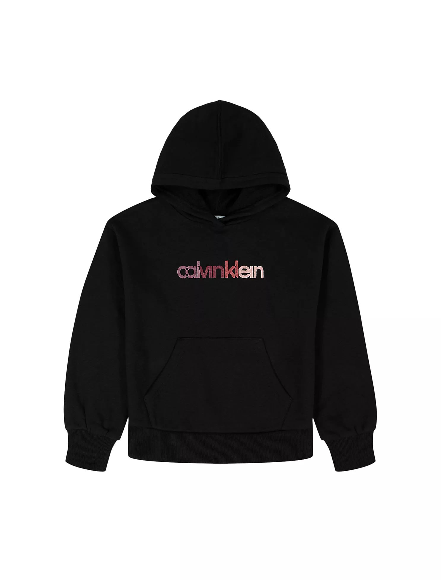 Girls Fleece Logo Graphic Hoodie-Cellar/Slvr